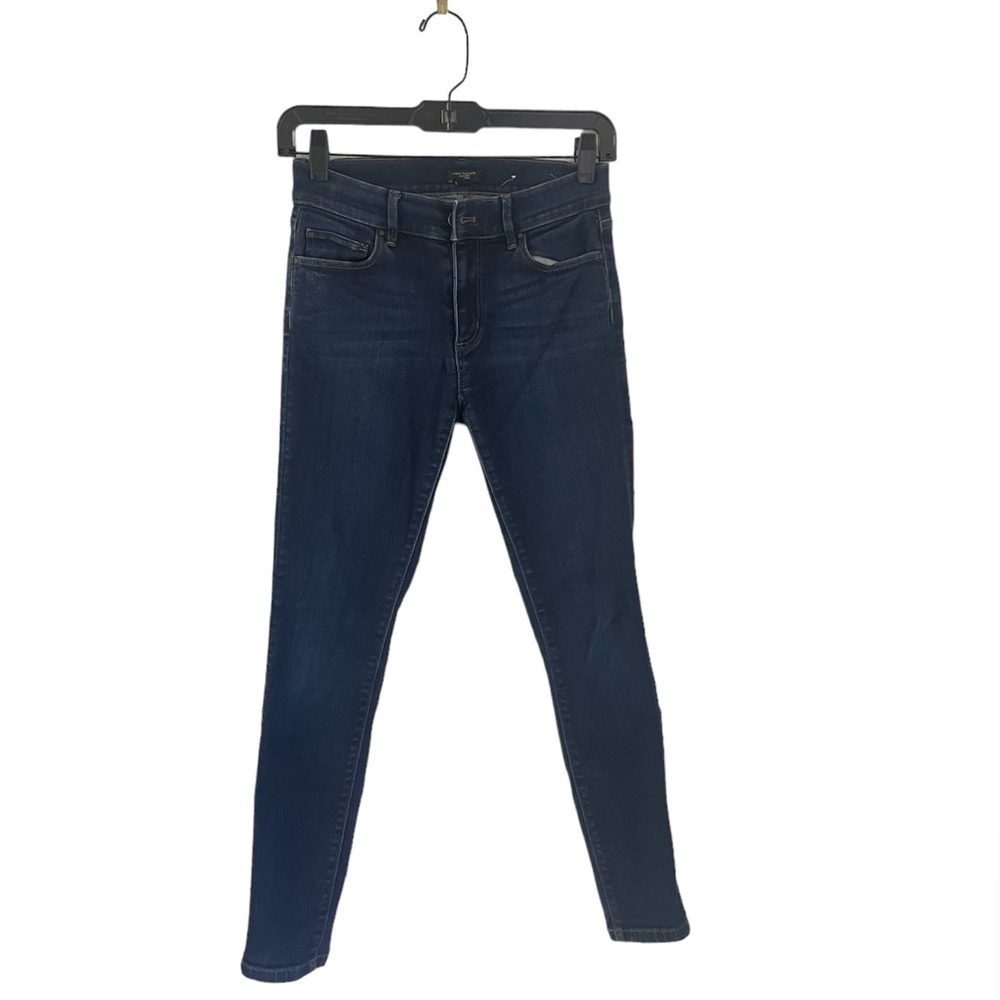 Ann Taylor Petite The Skinny Jeans Women's blue Denim High Rise 1-Button size 2p